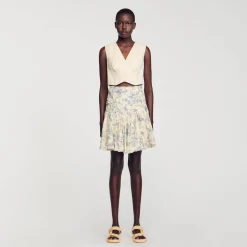 Sandro Paris Conjuntos<Falda De Flores Con Volantes