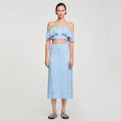 Sandro Paris Faldas & Shorts<Falda Larga Bordada