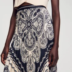 Sandro Paris Faldas & Shorts<Falda Larga Fluida Con Bandana