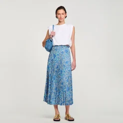 Sandro Paris Faldas & Shorts<Falda Larga Fluida Con Estampado Floral