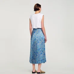 Sandro Paris Faldas & Shorts<Falda Larga Fluida Con Estampado Floral