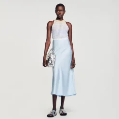 Sandro Paris Faldas & Shorts<Falda Larga Satinada