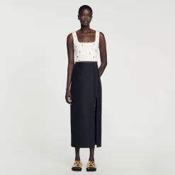 Sandro Paris Faldas & Shorts<Falda Midi Con Abertura