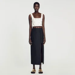 Sandro Paris Faldas & Shorts<Falda Midi Con Abertura
