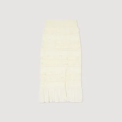 Sandro Paris Conjuntos<Falda Midi De Punto Calado