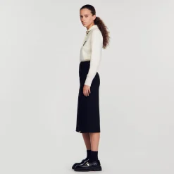 Sandro Paris Faldas & Shorts<Falda Midi De Tweed