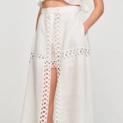 Sandro Paris Faldas & Shorts<Falda Pantalon Larga De Mezcla De Lino