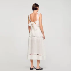 Sandro Paris Faldas & Shorts<Falda Pantalon Larga De Mezcla De Lino