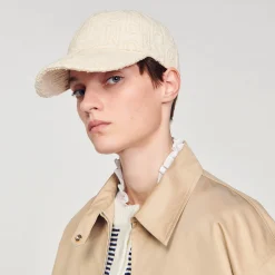 Sandro Paris Sombreros Y Sombreros Bob<Gorra De Lona Con Letras Bordadas