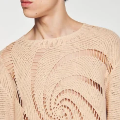 Sandro Paris Jerséis & Chalecos<Jersey De Algodon De Croche En Espiral