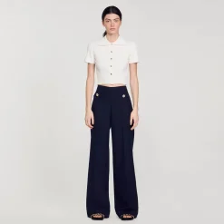 Sandro Paris Jerseys & Cárdigans<Jersey De Punto Con Cuello De Chaqueta