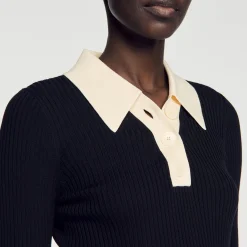 Sandro Paris Jerseys & Cárdigans<Jersey Tipo Polo De Punto