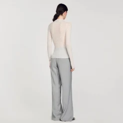 Sandro Paris Jerseys & Cárdigans<Jersey Transparente Con Strass