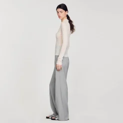 Sandro Paris Jerseys & Cárdigans<Jersey Transparente Con Strass