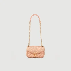 Sandro Paris Bolsos De Hombro<Minibolso Yza De Cuero Acolchado