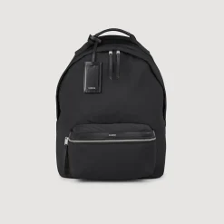 Sandro Paris Mochilas<Mochila De Tela Y Cuero