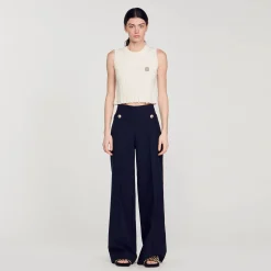 Sandro Paris Trajes<Pantalon Ancho