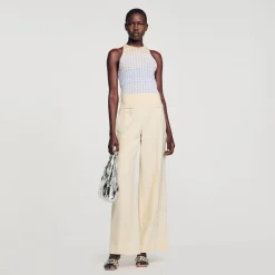 Sandro Paris Trajes<Pantalon Ancho Con Pinzas