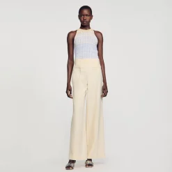 Sandro Paris Trajes<Pantalon Ancho Con Pinzas