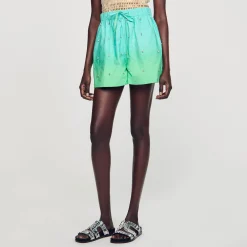 Sandro Paris Faldas & Shorts<Pantalon Corto Con Strass