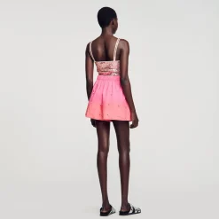 Sandro Paris Conjuntos<Pantalon Corto Con Strass