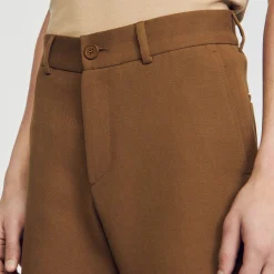 Sandro Paris Pantalones & Bermudas<Pantalon Corto De Algodon