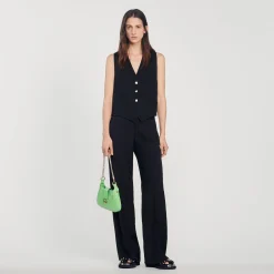 Sandro Paris Pantalones<Pantalon De Pernera Ancha