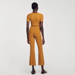 Sandro Paris Conjuntos<Pantalon De Punto Metalizado
