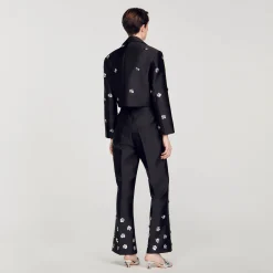 Sandro Paris Conjuntos<Pantalon Satinado Con Lentejuelas