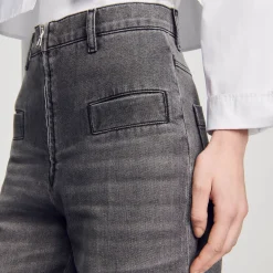 Sandro Paris Vaqueros<Pantalon Vaquero Destenido Acampanado