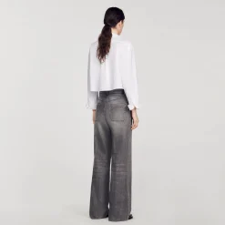 Sandro Paris Vaqueros<Pantalon Vaquero Destenido Acampanado