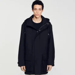 Sandro Paris Abrigos & Cazadoras<Parka De Tejido Tecnico
