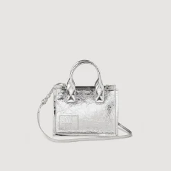 Sandro Paris Bolsos Tote<Pequeno Bolso Kasbah De Cuero Metalizado
