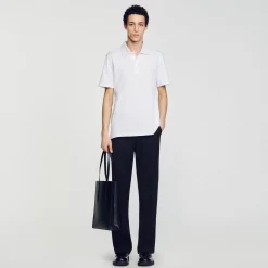 Sandro Paris Camisetas & Polos<Polo De Algodon Con Flor