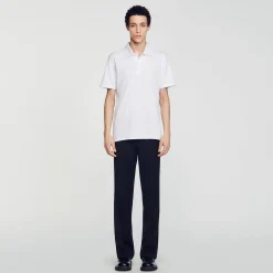 Sandro Paris Camisetas & Polos<Polo De Algodon Con Flor