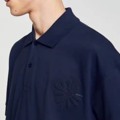 Sandro Paris Camisetas & Polos<Polo De Algodon Con Flor