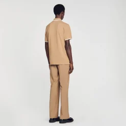 Sandro Paris Camisetas & Polos<Polo De Pique De Algodon