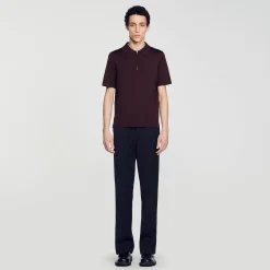 Sandro Paris Camisetas & Polos<Polo De Punto Con Cuello Con Cremallera