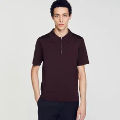 Sandro Paris Camisetas & Polos<Polo De Punto Con Cuello Con Cremallera