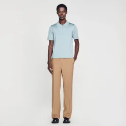 Sandro Paris Camisetas & Polos<Polo De Punto Con Cuello Con Cremallera