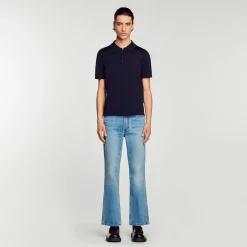 Sandro Paris Camisetas & Polos<Polo De Punto Con Cuello Con Cremallera