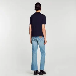 Sandro Paris Camisetas & Polos<Polo De Punto Con Cuello Con Cremallera