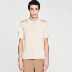 Sandro Paris Camisetas & Polos<Polo De Punto Con Cuello Con Cremallera