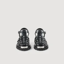 Sandro Paris Sandalias<Sandalias Olys De Piel Con Tachuelas