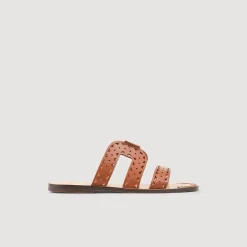 Sandro Paris Sandalias<Sandalias Planas De Cuero Perforado