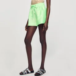 Sandro Paris Conjuntos<Short Ancho Satinado