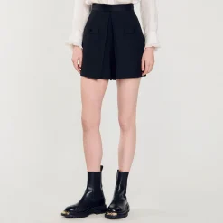 Sandro Paris Faldas & Shorts<Short De Talle Alto Con Botones