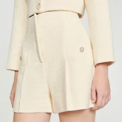 Sandro Paris Trajes<Short De Talle Alto De Tweed