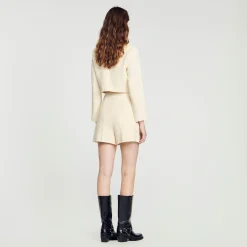 Sandro Paris Trajes<Short De Talle Alto De Tweed