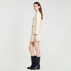 Sandro Paris Trajes<Short De Talle Alto De Tweed